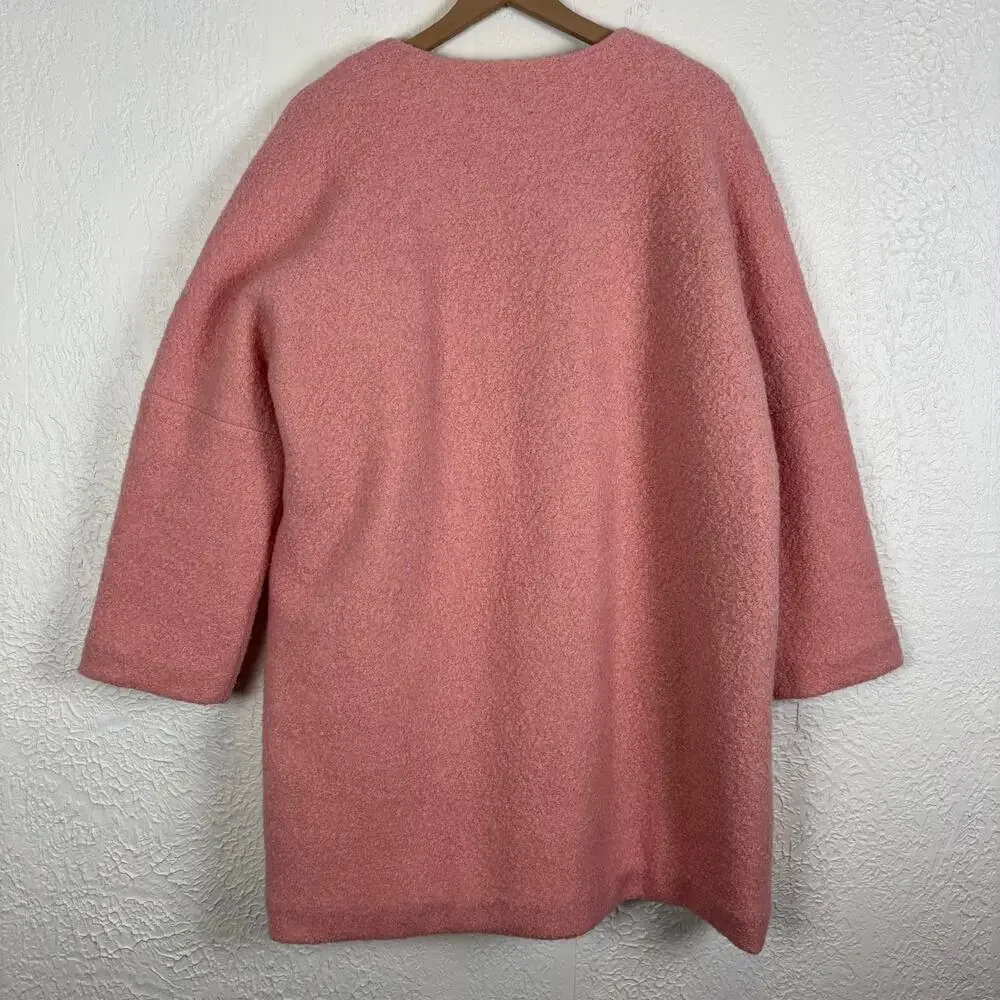 FOIL Senseo One For The Senses Wool Blend Boucle Coat Winter Peach NWT Size 12